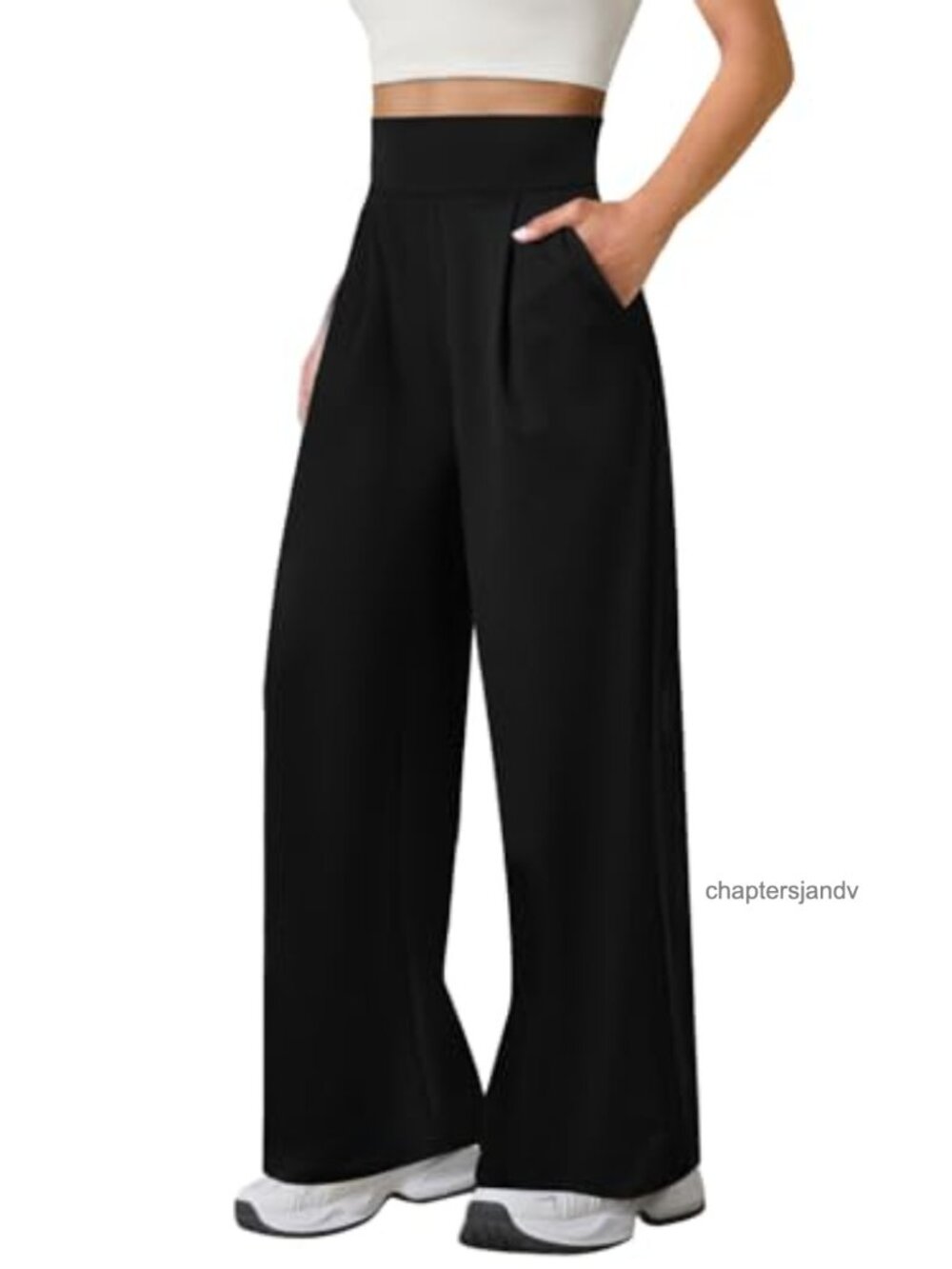 Wide Leg Yoga Pants High Waist Tummy Control with Pockets